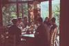 Family having dinner together